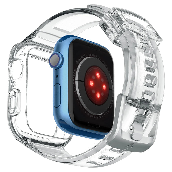 Estuche Spigen Liquid Crystal Pro Apple Watch (45/44 mm) - Claro