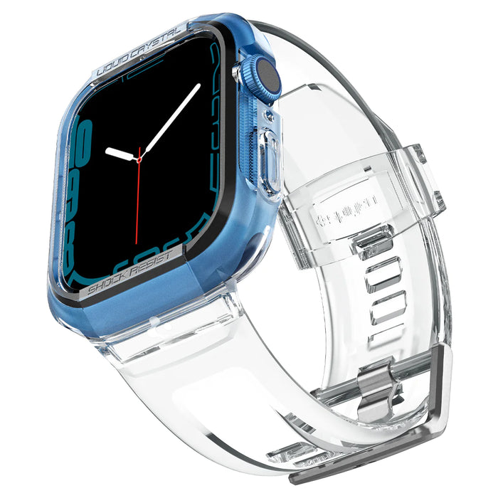 Estuche Spigen Liquid Crystal Pro Apple Watch (45/44 mm) - Claro