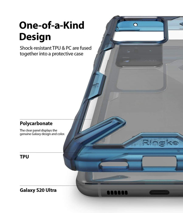 Estuche Ringke Fusion X Samsung Galaxy S20 Ultra - Azul estuches Ringke 
