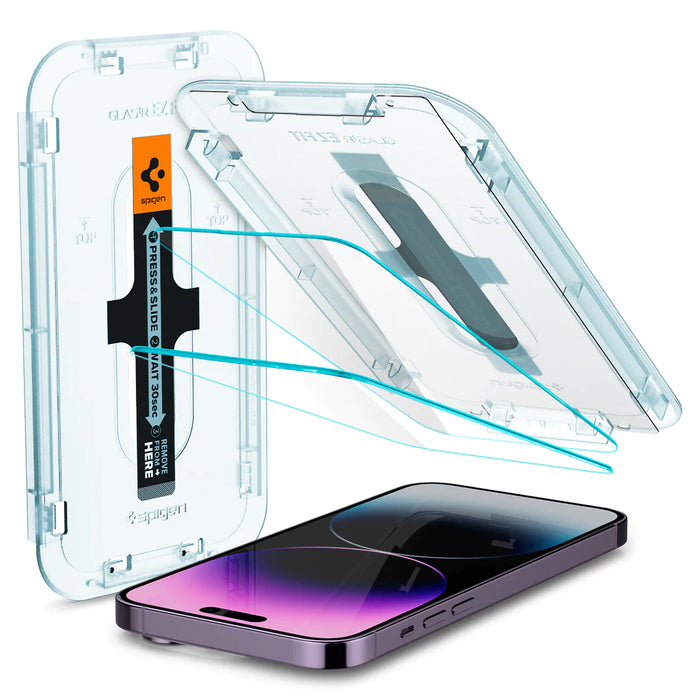 Vidrio Templado Spigen Glastr EZFIT Apple iPhone 14 Pro Max [2 pack]