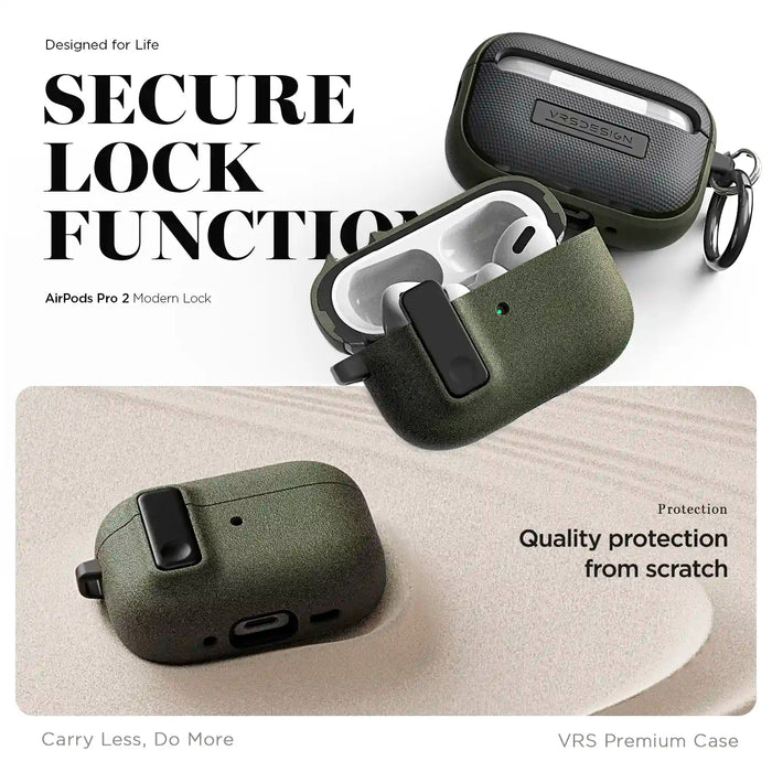 Estuche VRS Design Modern Lock Apple Airpods Pro 2 - Arena Verde