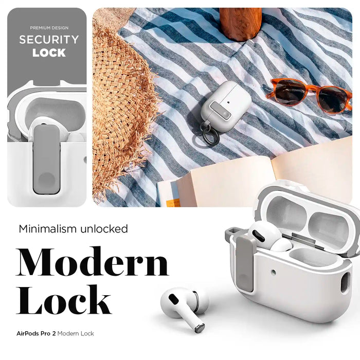 Estuche VRS Design Modern Lock Apple Airpods Pro 2 - Blanco