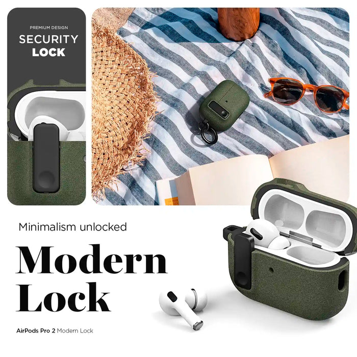 Estuche VRS Design Modern Lock Apple Airpods Pro 2 - Arena Verde