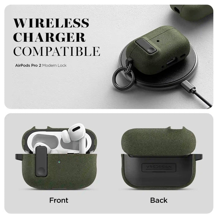 Estuche VRS Design Modern Lock Apple Airpods Pro 2 - Arena Verde