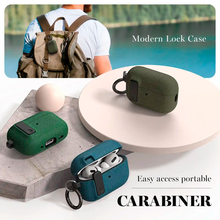 Estuche VRS Design Modern Lock Apple Airpods Pro 2 - Arena Verde