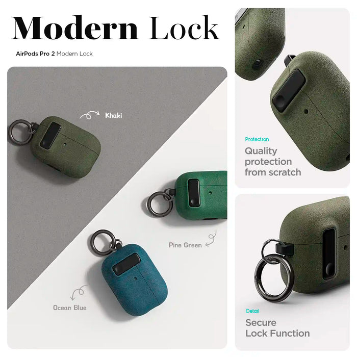 Estuche VRS Design Modern Lock Apple Airpods Pro 2 - Arena Verde