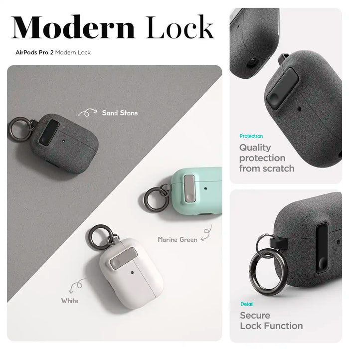 Estuche VRS Design Modern Lock Apple Airpods Pro 2 - Arena Gris