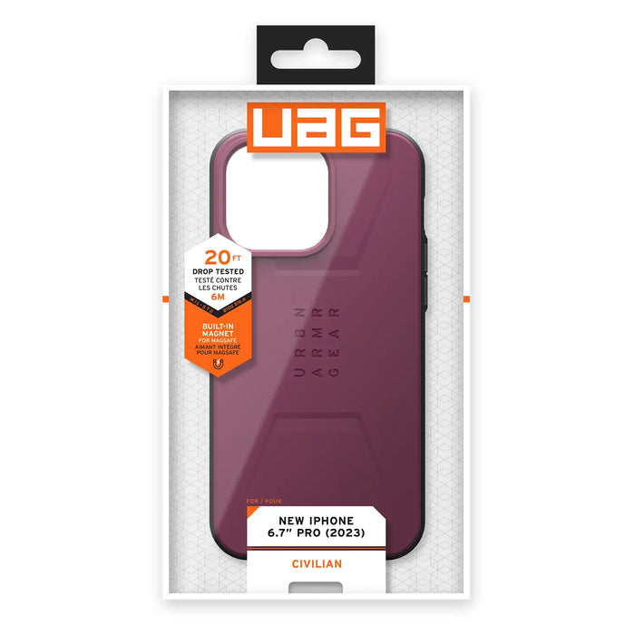 Estuche UAG Civilian Magsafe Apple iPhone 15 Pro Max - Vinotinto