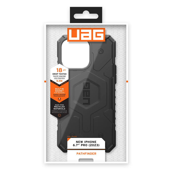 Estuche UAG Pathfinder Magsafe iPhone 15 Pro Max - Negro