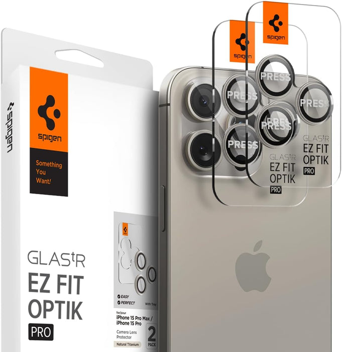 Protectores de lente de cámara Spigen GlasTR EZ Fit Optik Pro Apple iPhone 15 Pro Max / iPhone 15 Pro