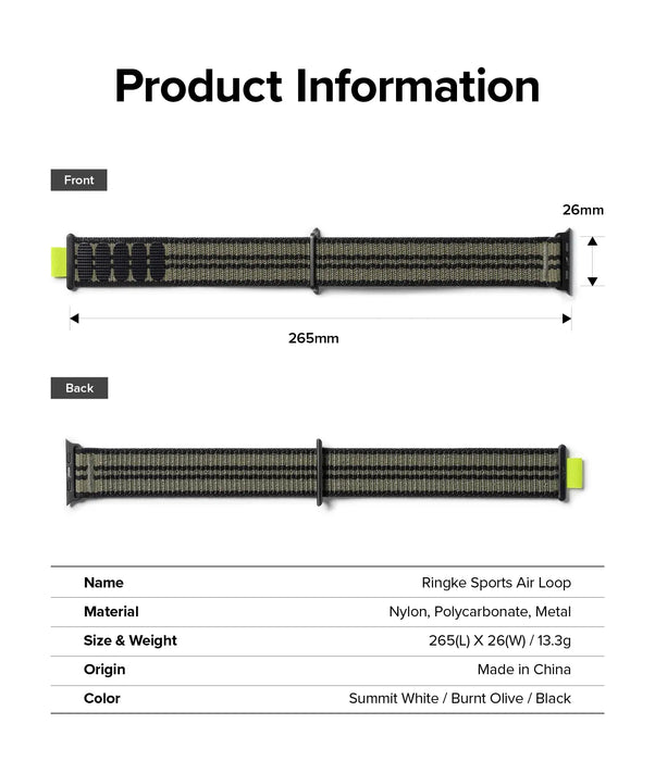 Pulso de repuesto Ringke Sports Air Loop Apple Watch - Verde