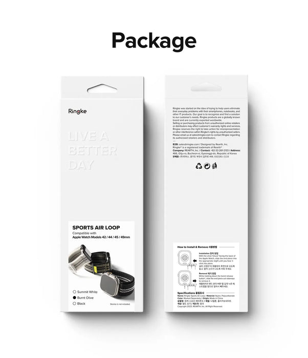Pulso de repuesto Ringke Sports Air Loop Apple Watch - Verde