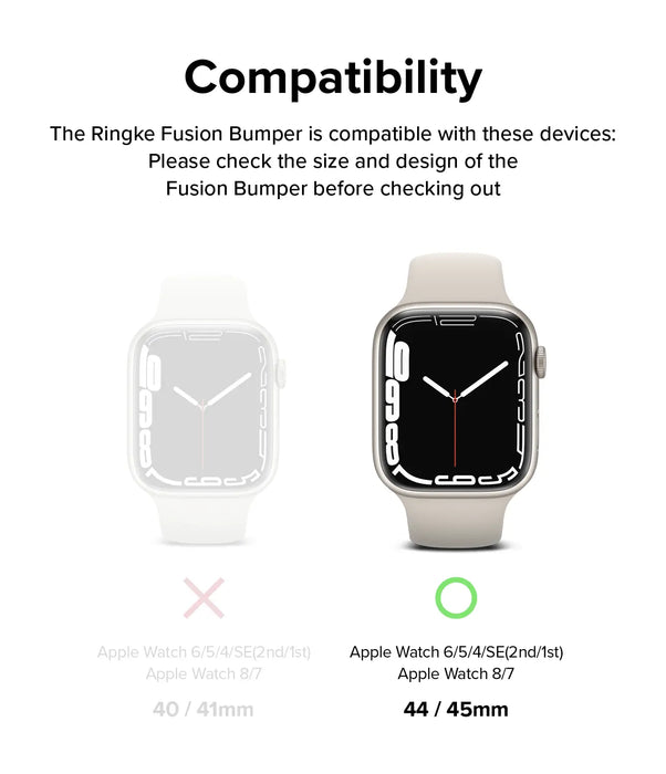 Estuche Ringke Fusion Bumber Apple Watch 8 7 6 5 4 SE1/2 - Verde