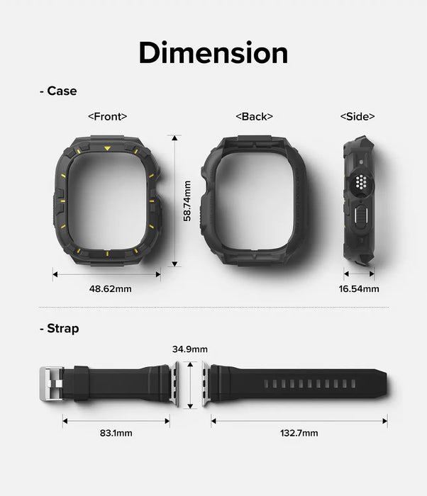 Estuche Pulso Ringke Fusion X Guard Apple Watch Ultra - Amarillo