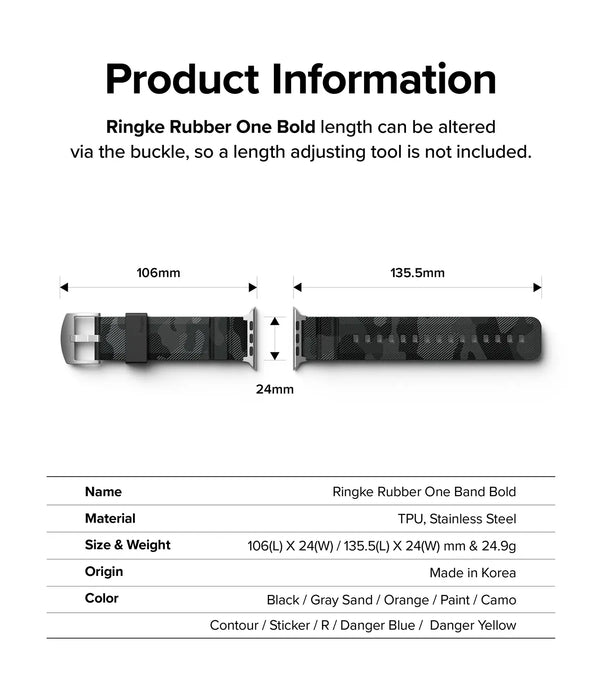 Pulso de repuesto Ringke Rubber One Bold Apple Watch 49 / 45 / 44 / 42 mm - Camo