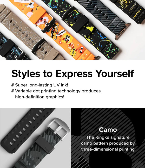 Pulso de repuesto Ringke Rubber One Bold Apple Watch 49 / 45 / 44 / 42 mm - Camo