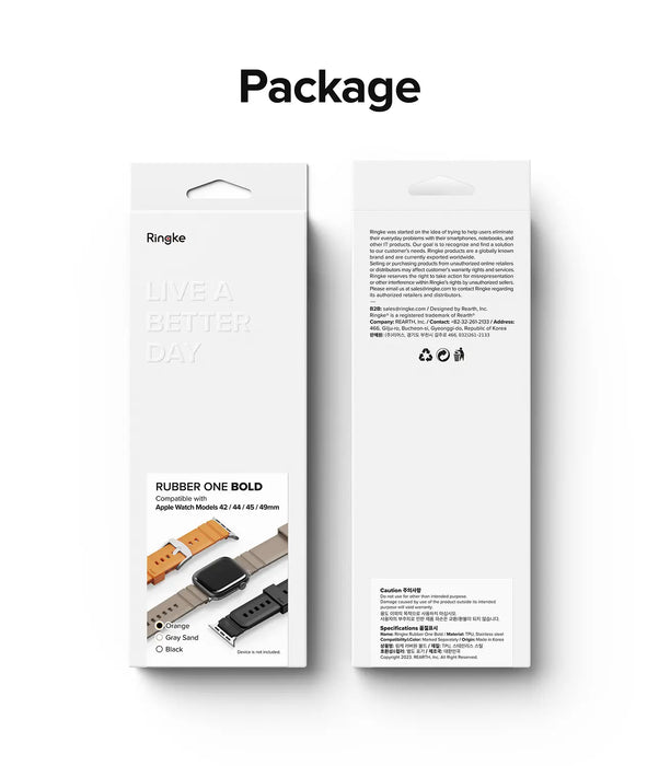 Pulso de repuesto Ringke Rubber One Bold Apple Watch - Naranja