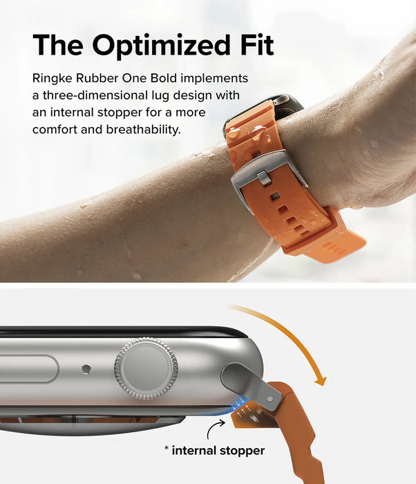 Pulso de repuesto Ringke Rubber One Bold Apple Watch - Naranja