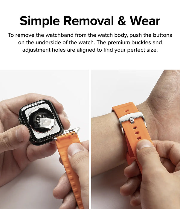 Pulso de repuesto Ringke Rubber One Bold Apple Watch - Naranja