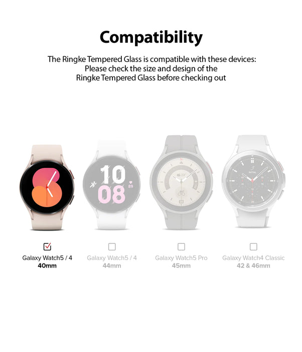 Vidrio Templado Ringke Samsung Galaxy Watch 5/4 40mm [4 pack]