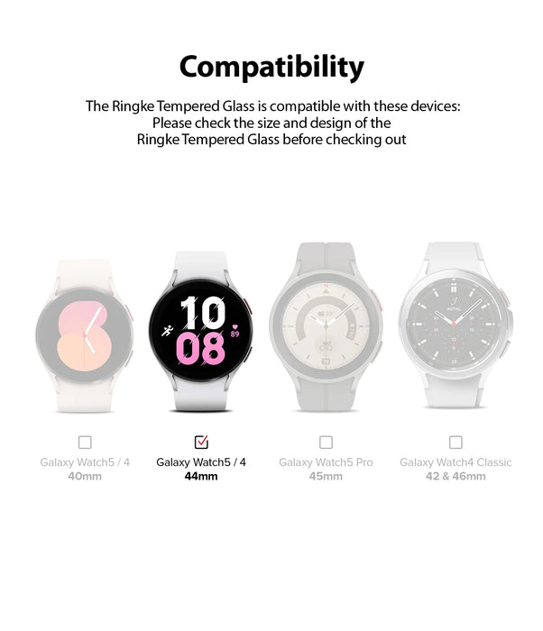Vidrio Templado Ringke Samsung Galaxy Watch 5/4 44mm [4 pack]