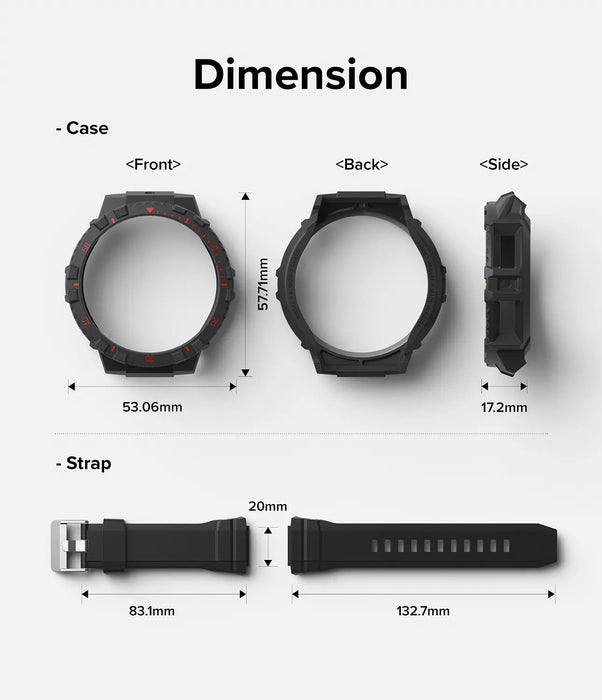 Estuche Pulso Ringke Fusion X Guard Samsung Galaxy Watch 5 Pro - 45mm - Rojo