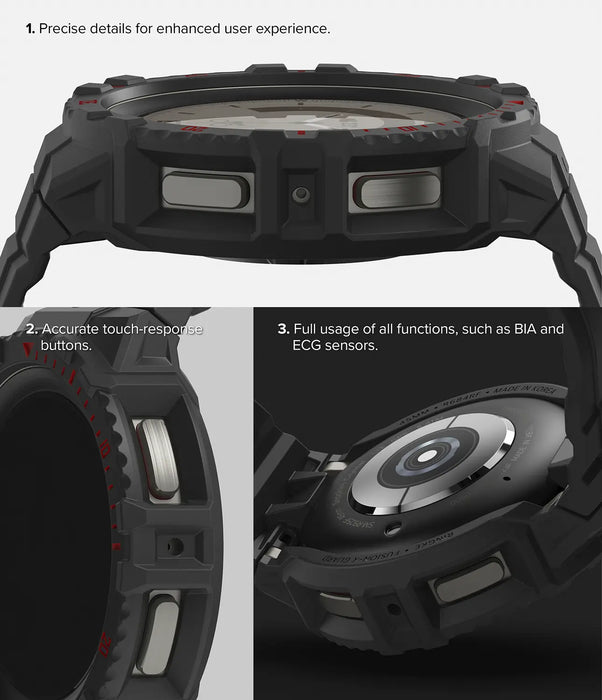 Estuche Pulso Ringke Fusion X Guard Samsung Galaxy Watch 5 Pro - 45mm - Rojo