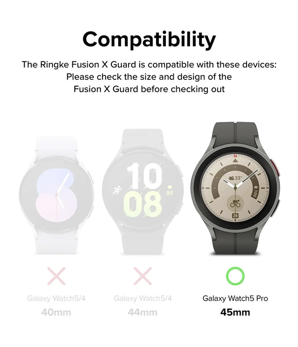 Estuche Pulso Ringke Fusion X Guard Samsung Galaxy Watch 5 Pro - 45mm - Amarillo