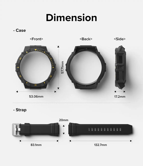 Estuche Pulso Ringke Fusion X Guard Samsung Galaxy Watch 5 Pro - 45mm - Amarillo