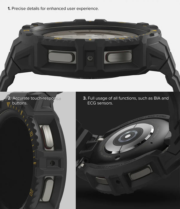 Estuche Pulso Ringke Fusion X Guard Samsung Galaxy Watch 5 Pro - 45mm - Amarillo