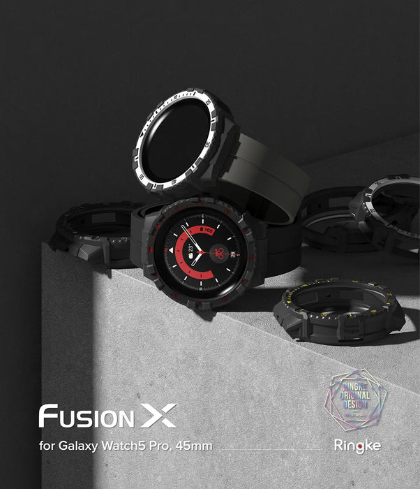 Estuche Ringke  Fusion X Samsung Galaxy Watch 5 Pro - 45mm - Rojo