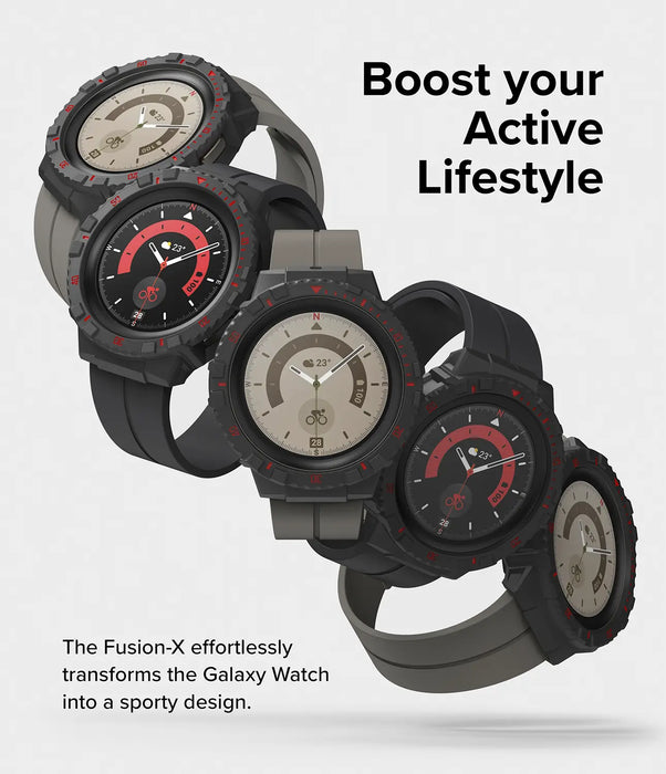 Estuche Ringke  Fusion X Samsung Galaxy Watch 5 Pro - 45mm - Rojo