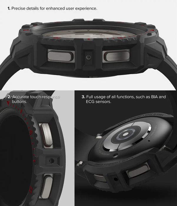 Estuche Ringke  Fusion X Samsung Galaxy Watch 5 Pro - 45mm - Rojo