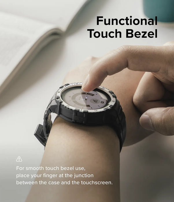 Estuche Ringke  Fusion X Samsung Galaxy Watch 5 Pro - 45mm - Blanco/Negro