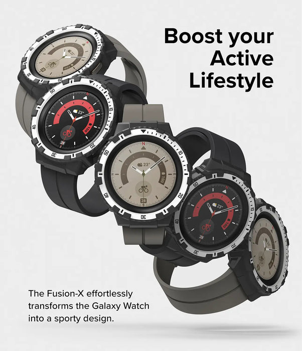 Estuche Ringke  Fusion X Samsung Galaxy Watch 5 Pro - 45mm - Blanco/Negro