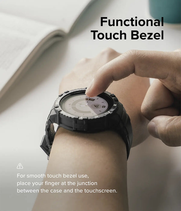 Estuche Ringke  Fusion X Samsung Galaxy Watch 5 Pro - 45mm - Negro/Blanco
