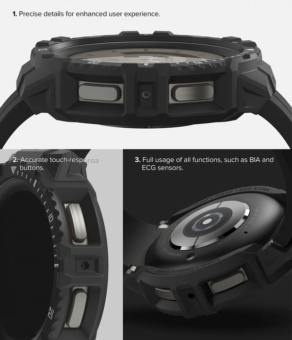 Estuche Ringke  Fusion X Samsung Galaxy Watch 5 Pro - 45mm - Negro/Blanco