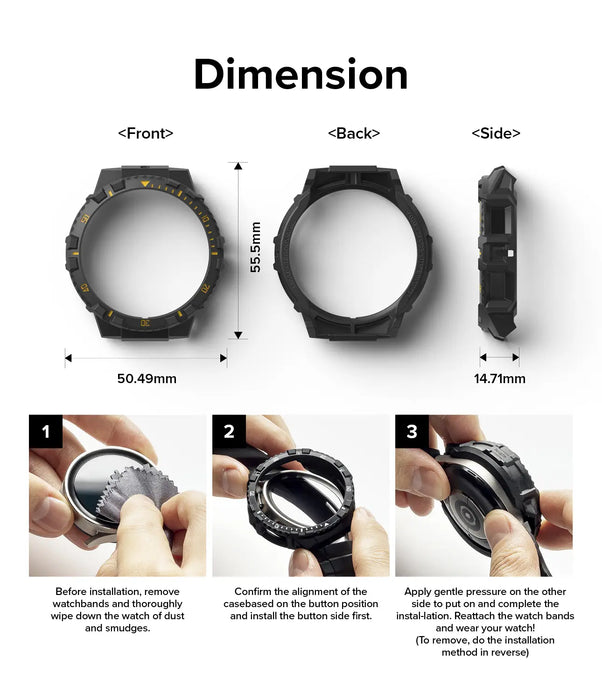 Estuche Ringke  Fusion X Samsung Galaxy Watch 5/4 - 44mm - Amarillo
