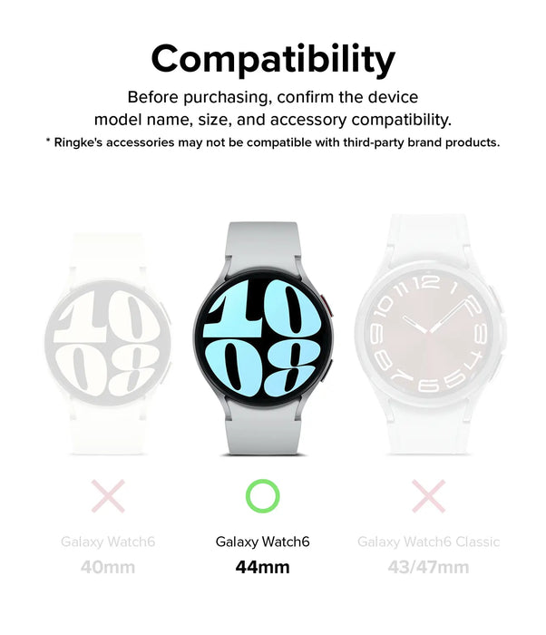 Vidrio Templado Ringke Samsung Galaxy Watch 6 44mm [4 pack]