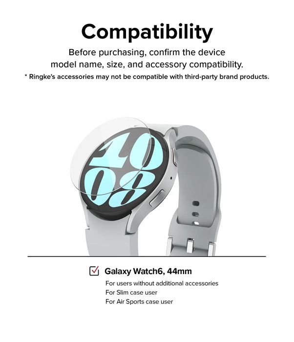 Vidrio Templado Ringke Samsung Galaxy Watch 6 44mm [4 pack]
