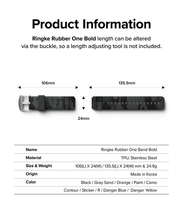 Pulso de repuesto Ringke Rubber One Bold Samsung Galaxy Watch 20mm - Camo