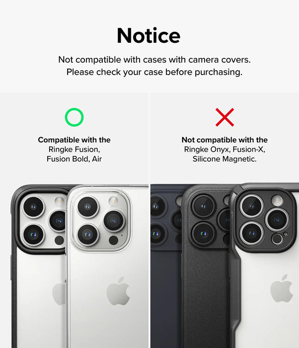 Protector de cámaras Cobertura Completa Ringke Apple iPhone 15 Pro Max [2 pack]