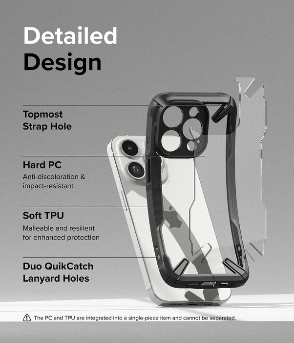 Estuche Ringke Fusion X Apple iPhone 15 Pro Max  - Negro