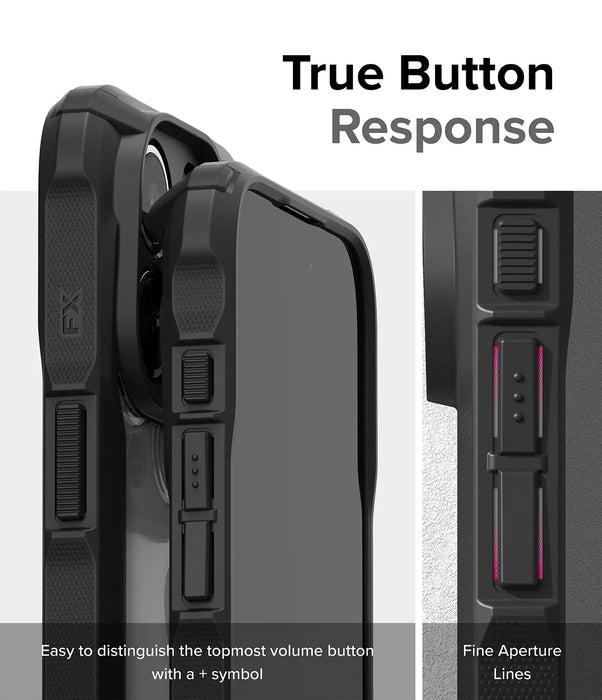 Estuche Ringke Fusion X Apple iPhone 15 Pro Max  - Negro