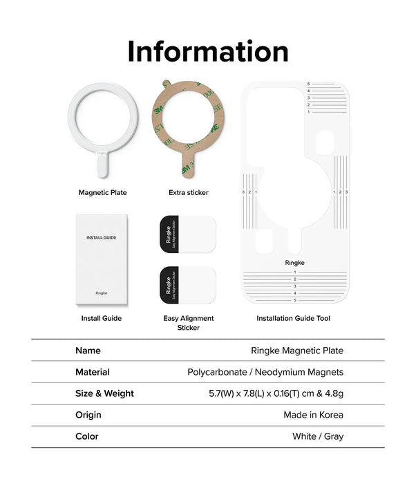 Anillo Magnético Magsafe Ringke - Blanco