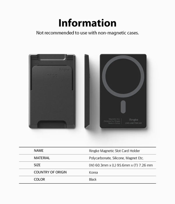 Billetera Vertical Magsafe Ringke - Negra