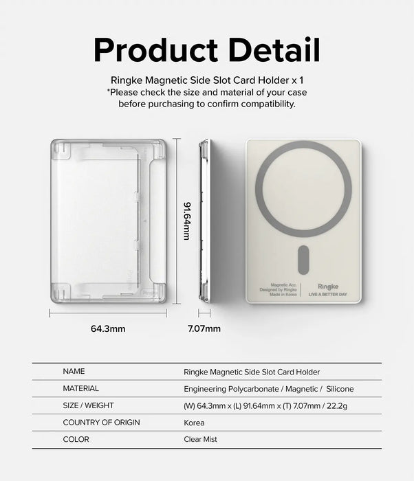 Billetera Lateral Magsafe Ringke - Clara