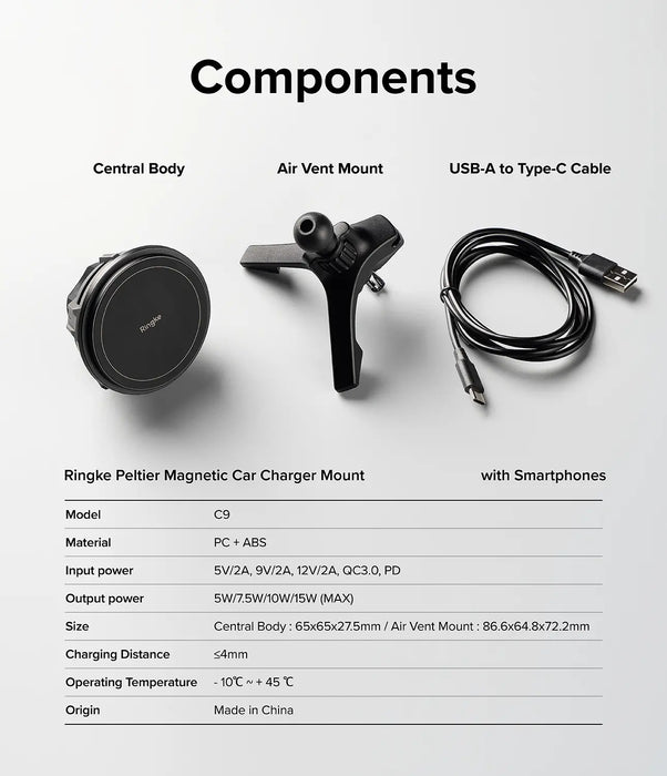Soporte de carro magnético MagSafe Ringke Peltier