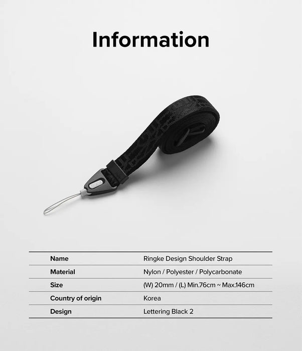 Correa de hombro Ringke Design 2022 - Lettering Black 2