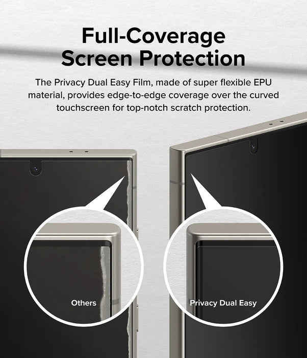 Vidrio Flexible Antiespía Ringke Dual Easy Samsung Galaxy S24 Ultra [1 pack]